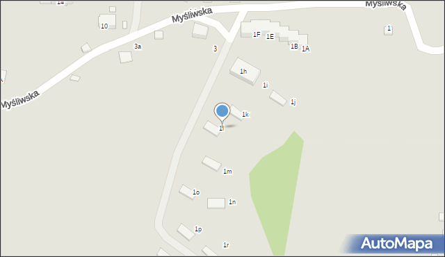 Karpacz, Myśliwska, 1l, mapa Karpacz