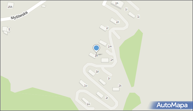 Karpacz, Myśliwska, 1o, mapa Karpacz