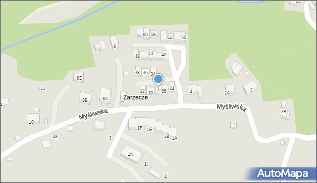 Karpacz, Myśliwska, 28, mapa Karpacz