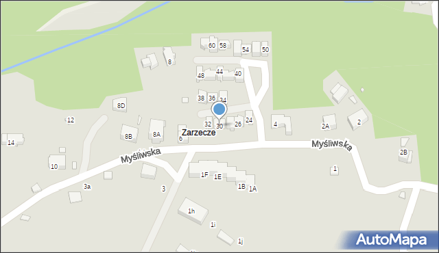 Karpacz, Myśliwska, 30, mapa Karpacz