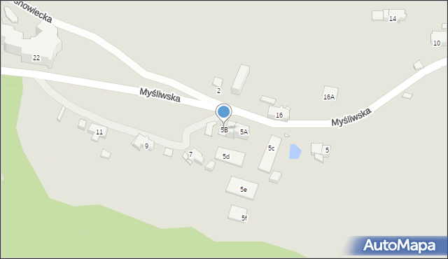 Karpacz, Myśliwska, 5B, mapa Karpacz