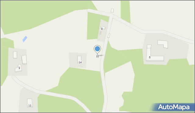 Kielno, Myśliwski Dwór, 12, mapa Kielno