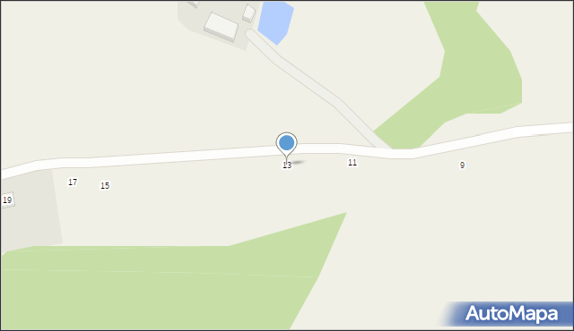 Kielno, Myśliwski Dwór, 13, mapa Kielno