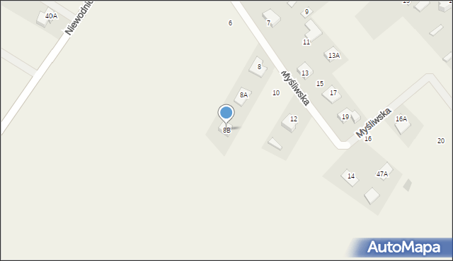 Klepacze, Myśliwska, 8B, mapa Klepacze
