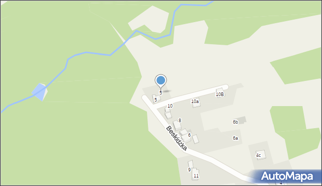 Kobiernice, Myśliwska, 5, mapa Kobiernice