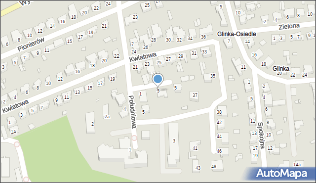 Konin, Myśliwska, 3, mapa Konina