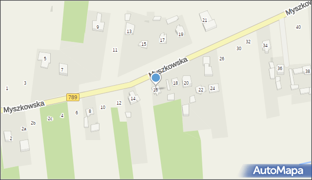 Koziegłówki, Myszkowska, 16, mapa Koziegłówki