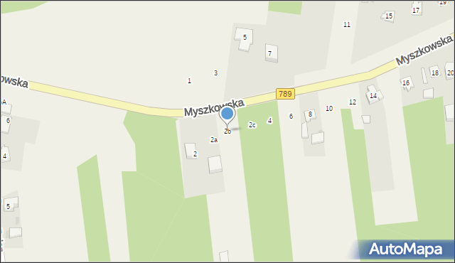 Koziegłówki, Myszkowska, 2b, mapa Koziegłówki