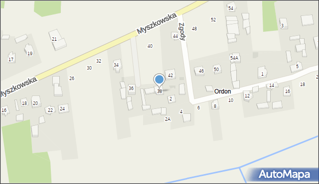 Koziegłówki, Myszkowska, 38, mapa Koziegłówki