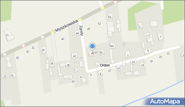 Koziegłówki, Myszkowska, 46, mapa Koziegłówki