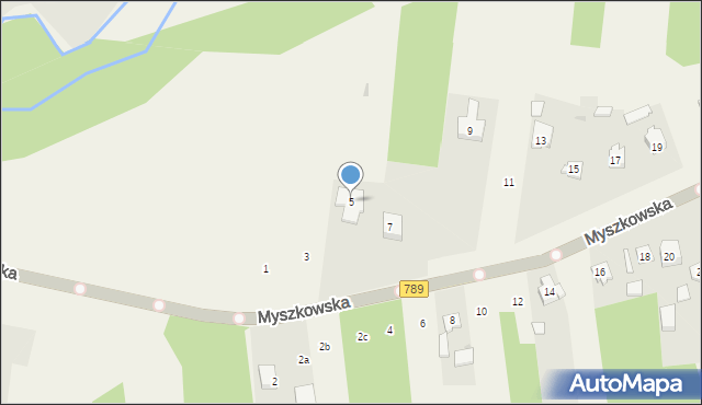 Koziegłówki, Myszkowska, 5, mapa Koziegłówki