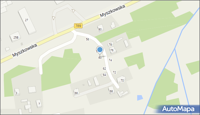 Koziegłówki, Myszkowska, 60, mapa Koziegłówki