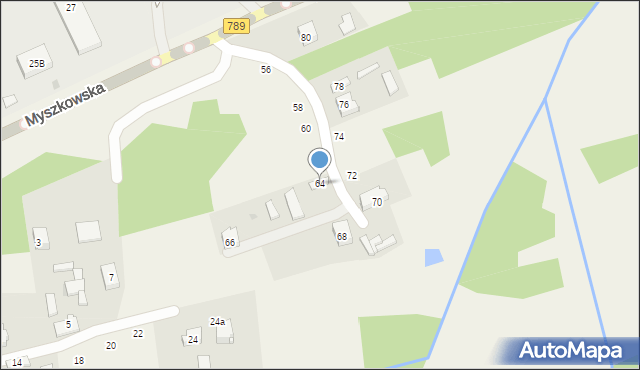 Koziegłówki, Myszkowska, 64, mapa Koziegłówki