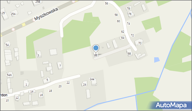 Koziegłówki, Myszkowska, 66, mapa Koziegłówki