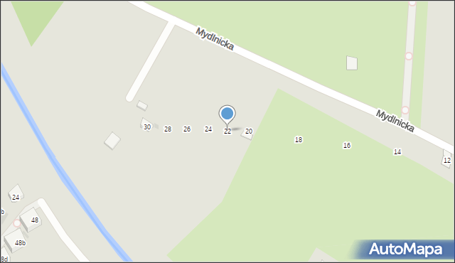 Kraków, Mydlnicka, 22, mapa Krakowa