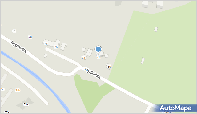 Kraków, Mydlnicka, 71, mapa Krakowa