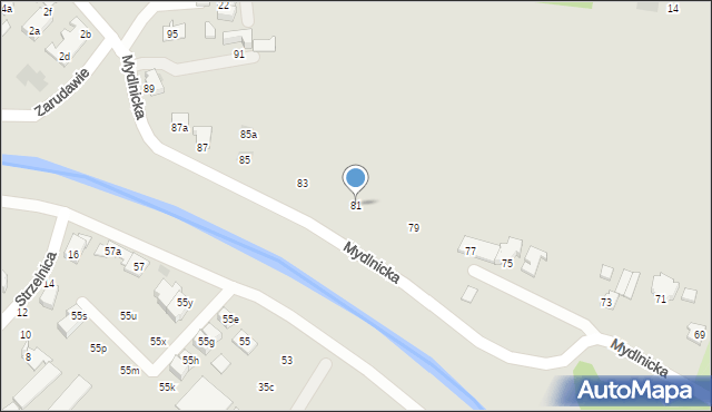 Kraków, Mydlnicka, 81, mapa Krakowa