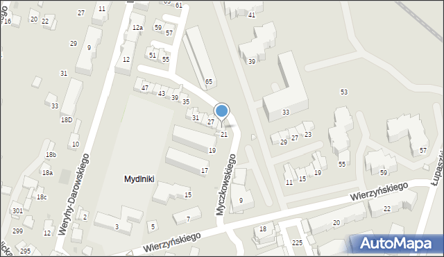 Kraków, Myczkowskiego Stefana, prof., 23, mapa Krakowa