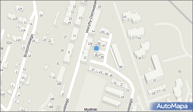 Kraków, Myczkowskiego Stefana, prof., 51, mapa Krakowa