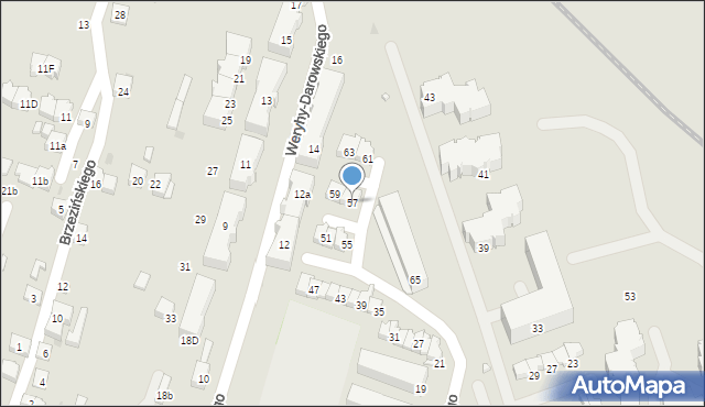Kraków, Myczkowskiego Stefana, prof., 57, mapa Krakowa