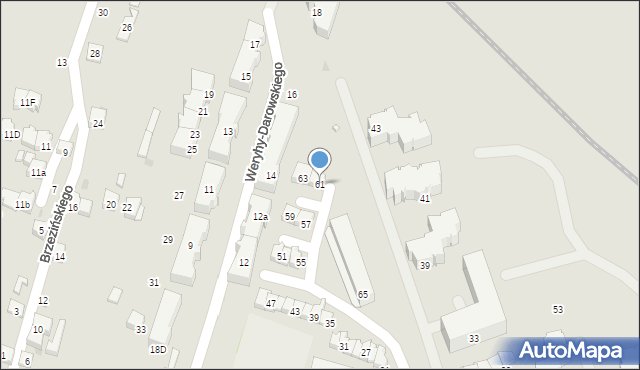 Kraków, Myczkowskiego Stefana, prof., 61, mapa Krakowa
