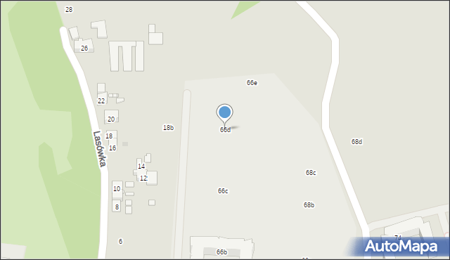 Kraków, Myśliwska, 66d, mapa Krakowa