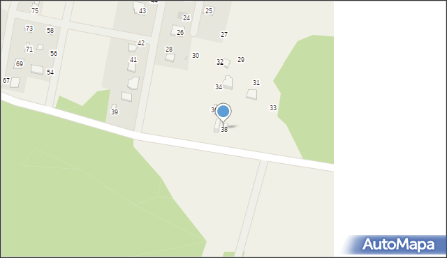 Kuźnica Głogowska, Myszyniec, 38, mapa Kuźnica Głogowska