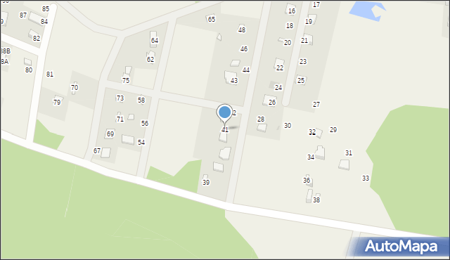 Kuźnica Głogowska, Myszyniec, 41, mapa Kuźnica Głogowska