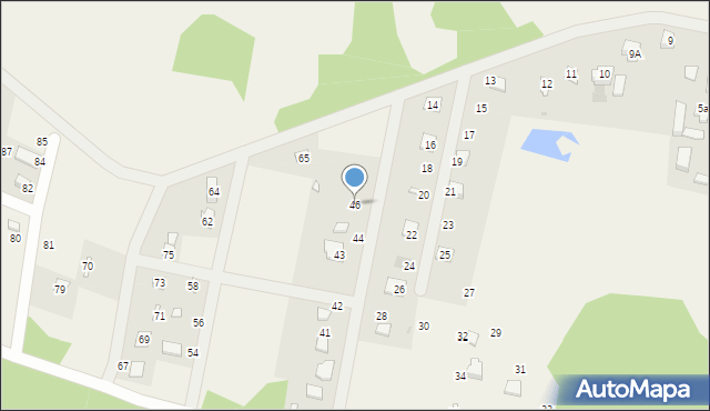 Kuźnica Głogowska, Myszyniec, 46, mapa Kuźnica Głogowska