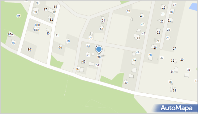 Kuźnica Głogowska, Myszyniec, 56, mapa Kuźnica Głogowska