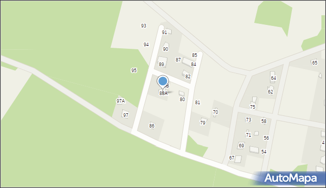 Kuźnica Głogowska, Myszyniec, 88A, mapa Kuźnica Głogowska