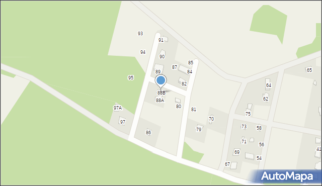 Kuźnica Głogowska, Myszyniec, 88B, mapa Kuźnica Głogowska