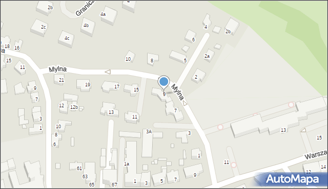 Kwidzyn, Mylna, 9, mapa Kwidzyn