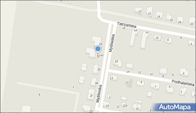 Lębork, Myśliwska, 2c, mapa Lębork