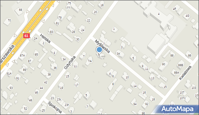 Legionowo, Myśliwska, 2, mapa Legionowo