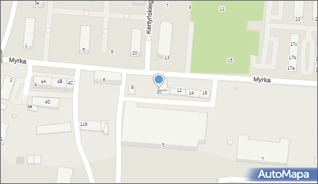 Legnica, Myrka Karola, płk., 10, mapa Legnicy