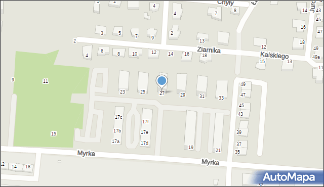 Legnica, Myrka Karola, płk., 27, mapa Legnicy