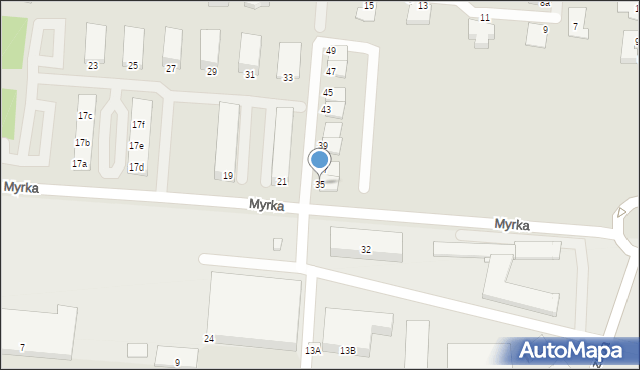 Legnica, Myrka Karola, płk., 35, mapa Legnicy
