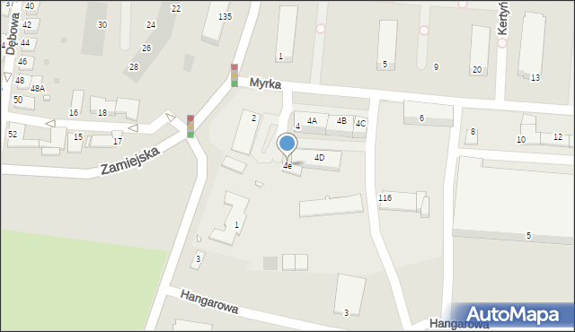 Legnica, Myrka Karola, płk., 4e, mapa Legnicy