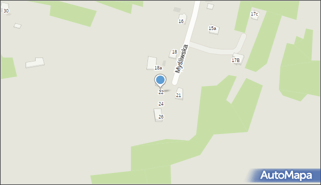 Libiąż, Myśliwska, 22, mapa Libiąż