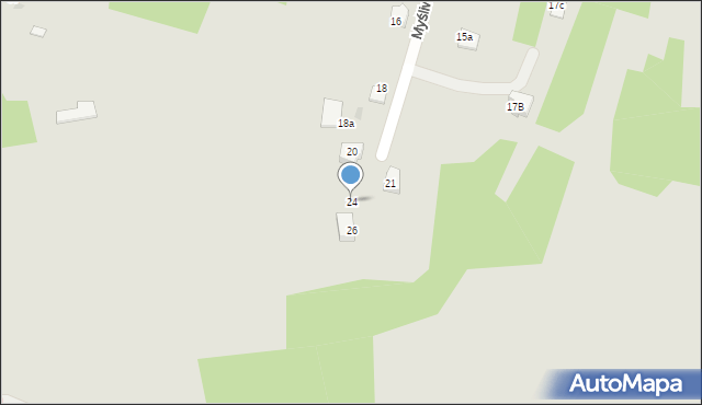 Libiąż, Myśliwska, 24, mapa Libiąż