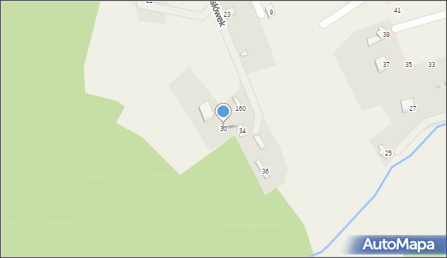 Lipowa, Mysłówek, 30, mapa Lipowa