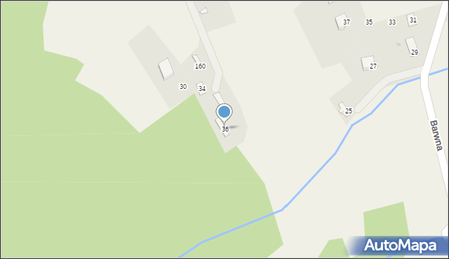 Lipowa, Mysłówek, 36, mapa Lipowa