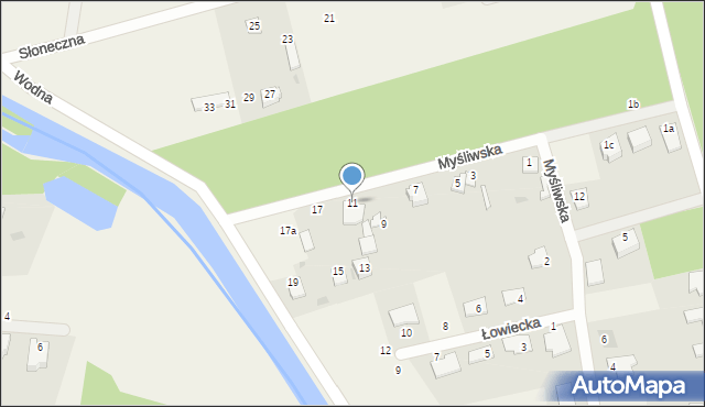 Lisi Ogon, Myśliwska, 11, mapa Lisi Ogon