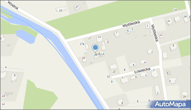 Lisi Ogon, Myśliwska, 15, mapa Lisi Ogon