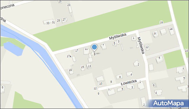 Lisi Ogon, Myśliwska, 9, mapa Lisi Ogon