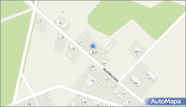 Lubiszyn, Myśliborska, 25, mapa Lubiszyn