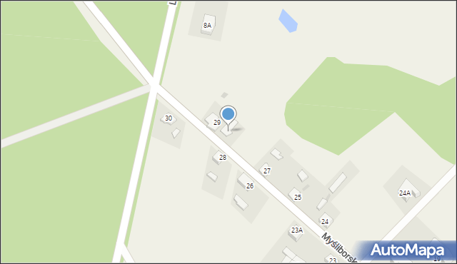 Lubiszyn, Myśliborska, 29a, mapa Lubiszyn