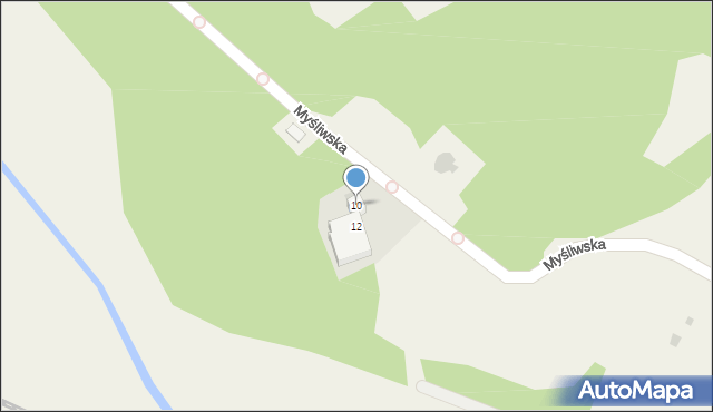 Manowo, Myśliwska, 10, mapa Manowo