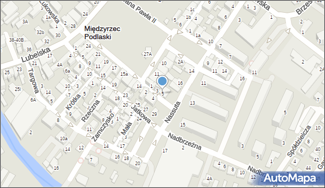 Międzyrzec Podlaski, Mydlarska, 5, mapa Międzyrzec Podlaski